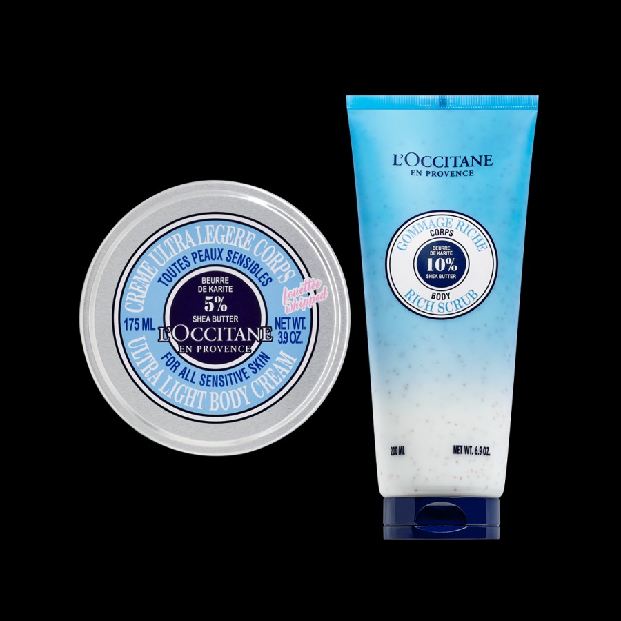 L'OCCITANE Duo Gommage Et Creme Karite Ultra Legere | Gommage Corps